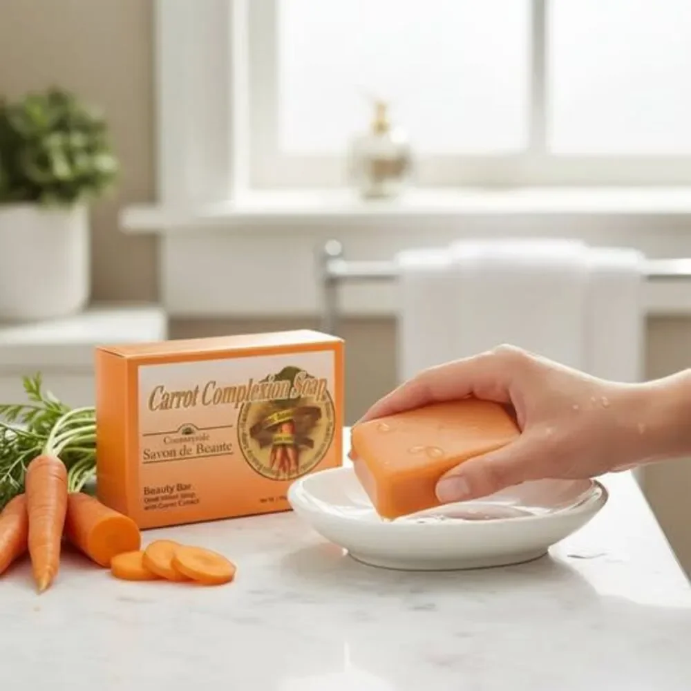 4-Pack Carrot Complexion Soap 4.4oz Beauty Bars with Carrot Extract